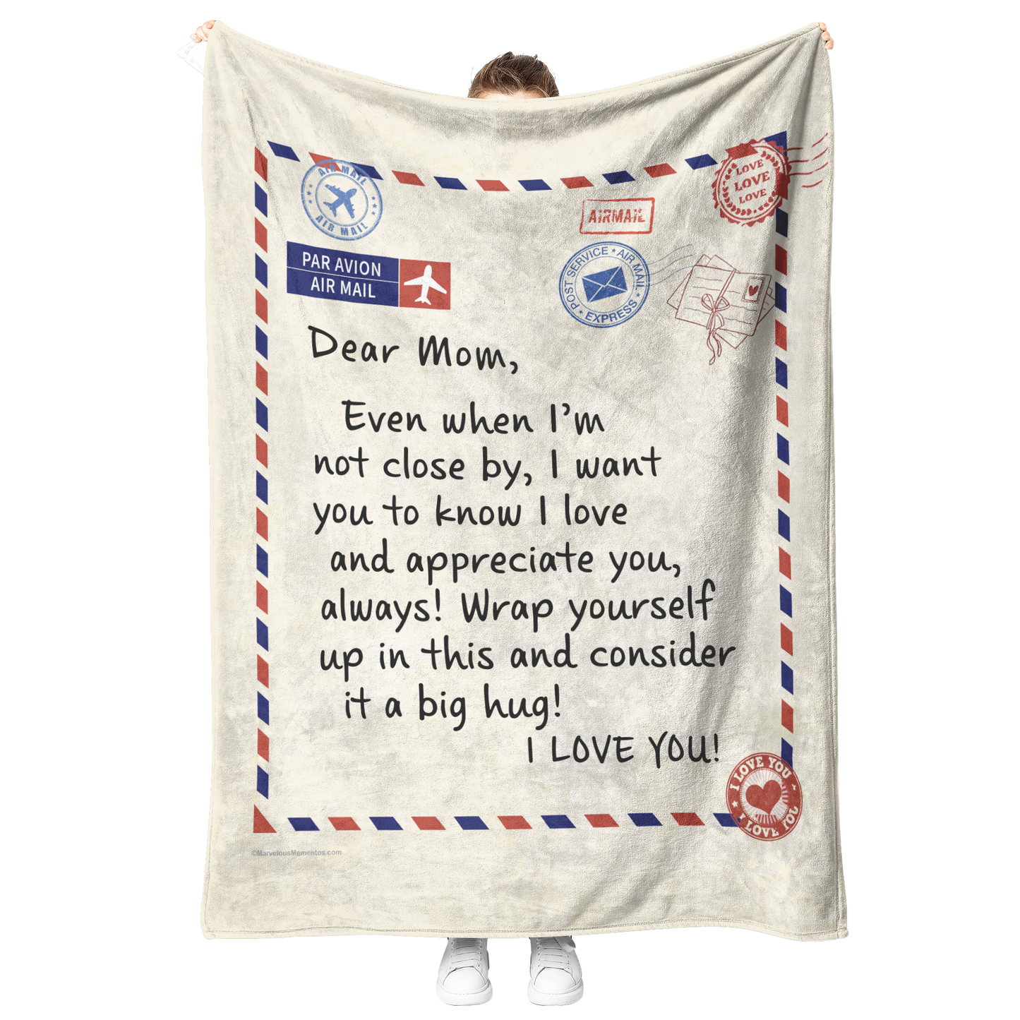 MOM_-_Love_You_Even_When_Not_Close_By_-__V_Blanket_Model_Mockup.png