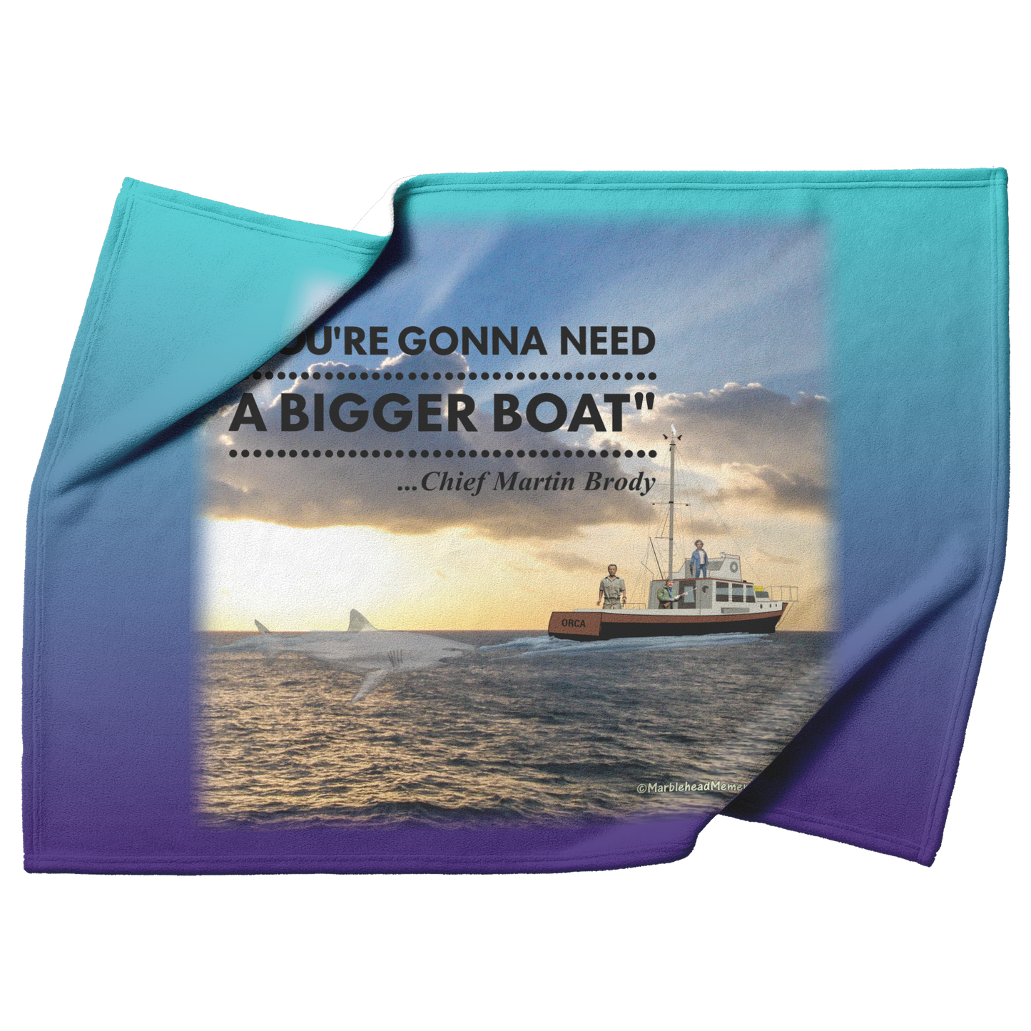 Need_A_Bigger_Boat-OrcaGuysSharkSunse_H_Blanket_Top_Bottom_Folds_Mockup.png
