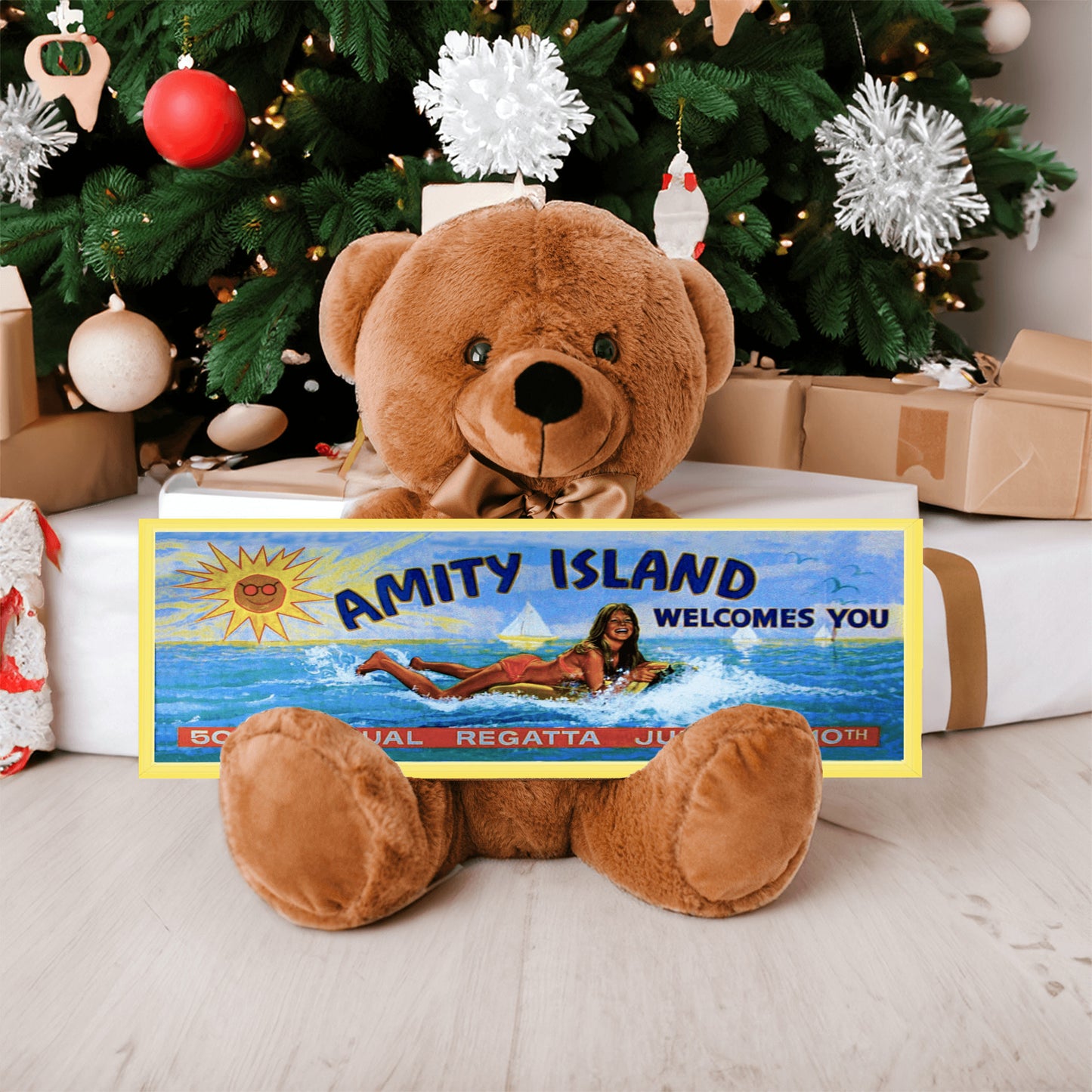 Jaws - Teddy Bear w Amity Island Sign