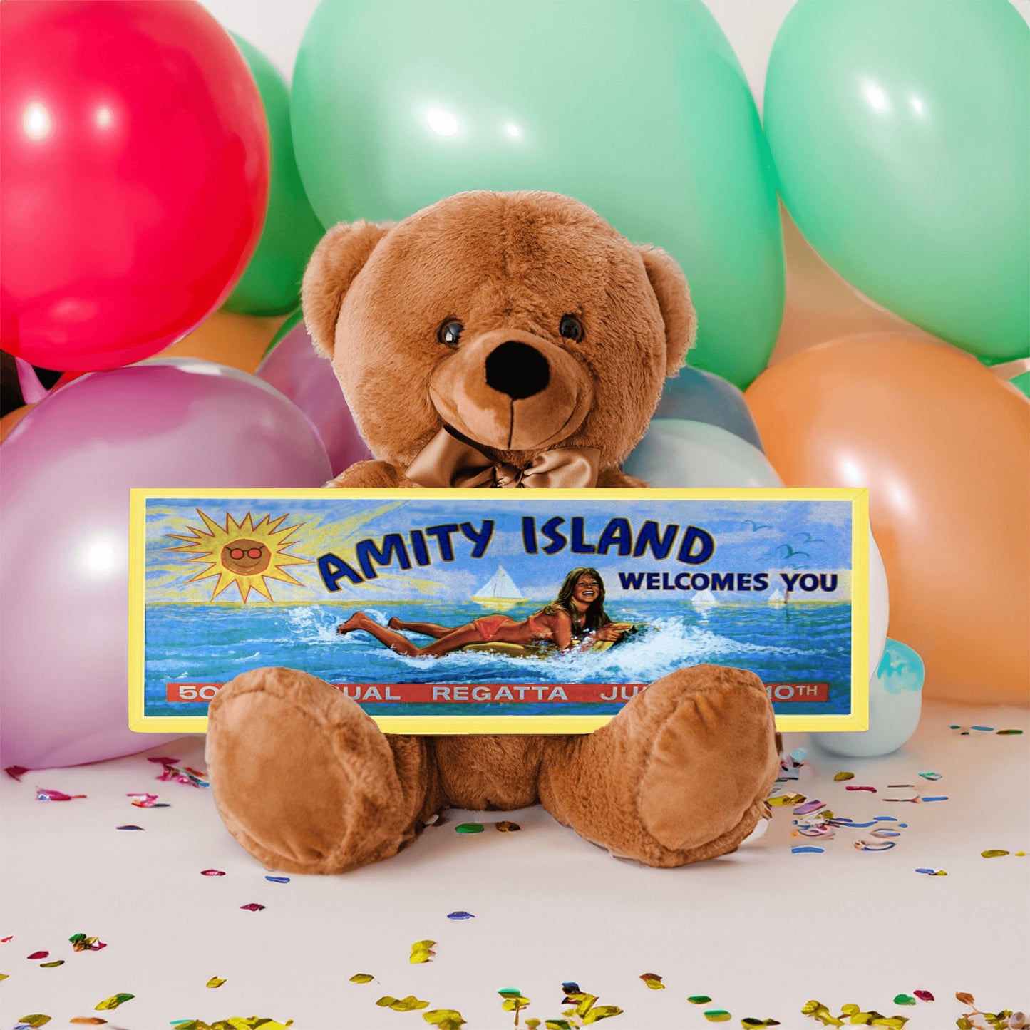 Jaws - Teddy Bear w Amity Island Sign