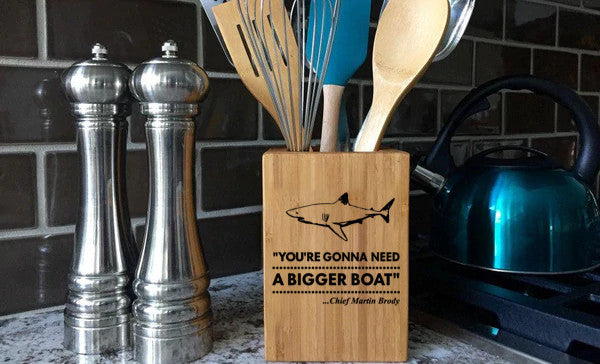 Jaws - Laser Engraved Utensil Holder