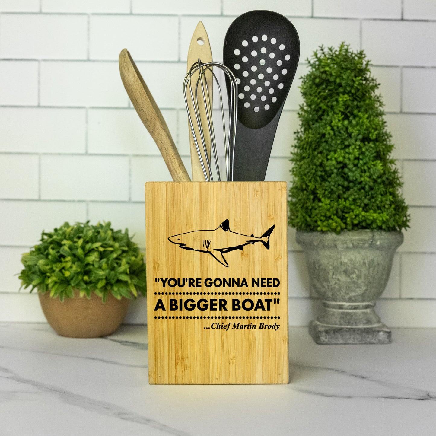Jaws - Laser Engraved Utensil Holder