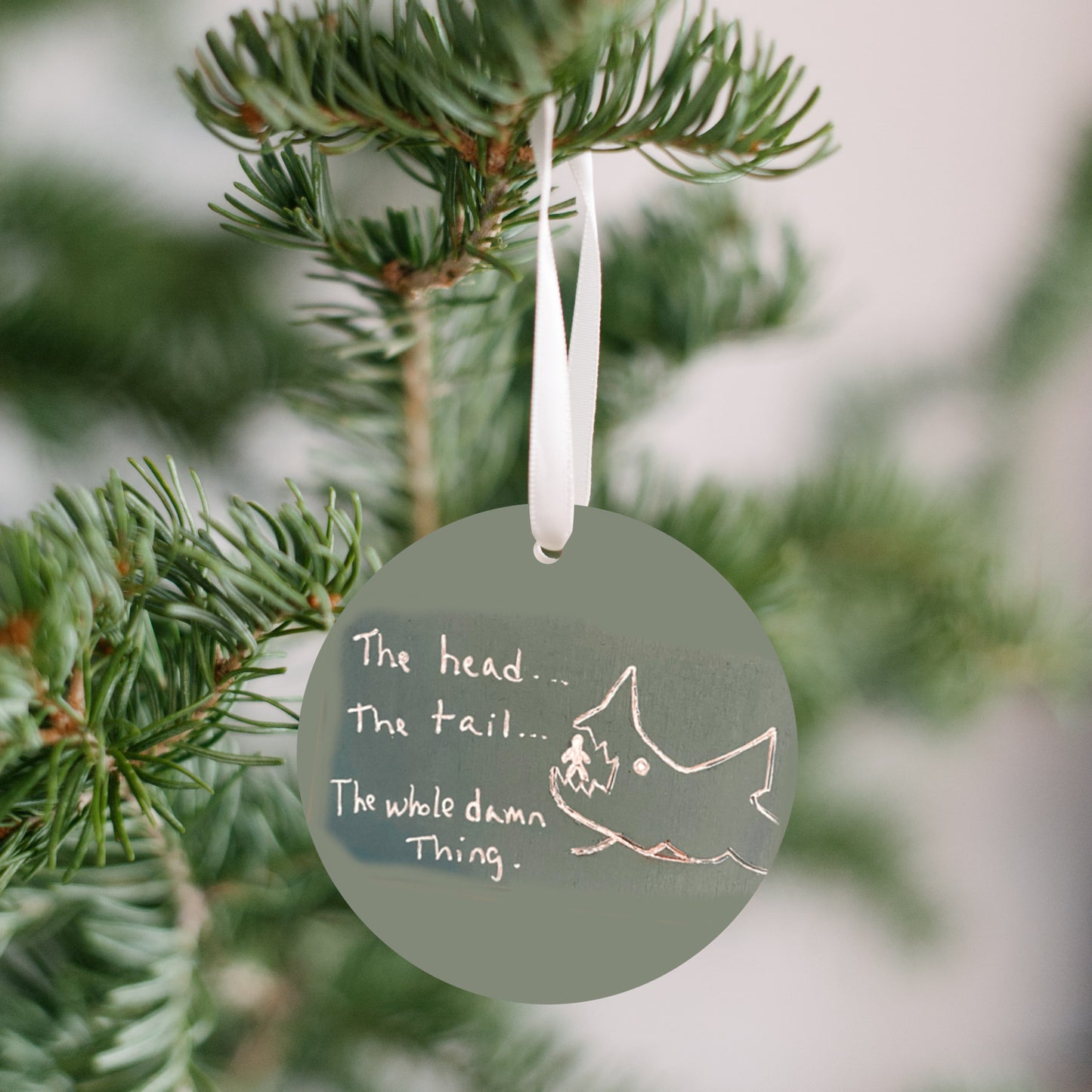 Jaws - The Head The Tail The Whole Damn Thing Chalkboard, Ornament - Get 50% OFF When you By 10 or more! Mix & Match!** GREAT GIFT IDEA!