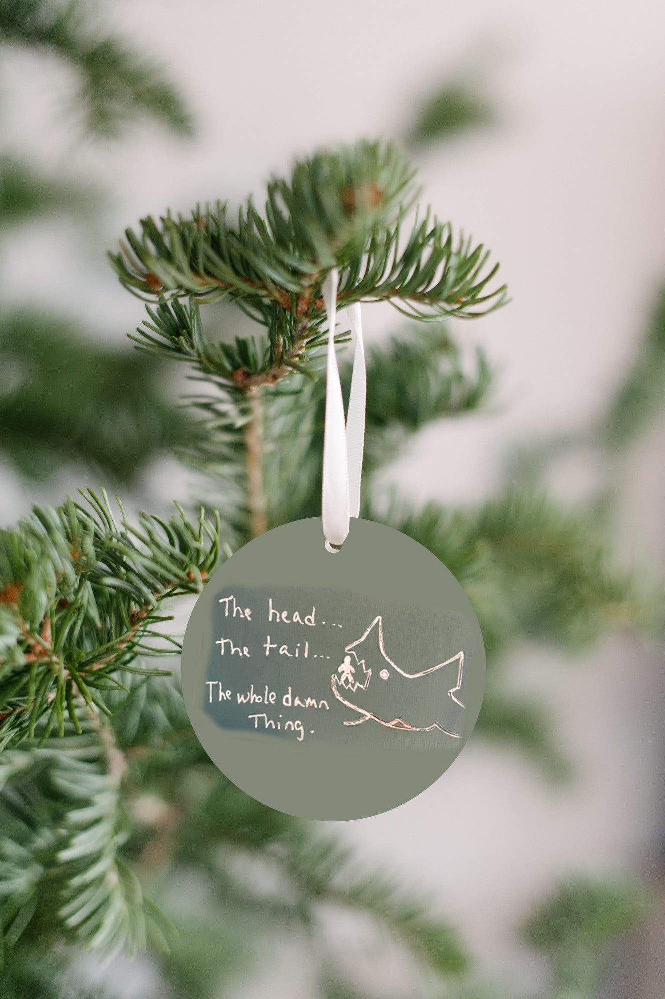Jaws - The Head The Tail The Whole Damn Thing Chalkboard, Ornament - Get 50% OFF When you By 10 or more! Mix & Match!** GREAT GIFT IDEA!
