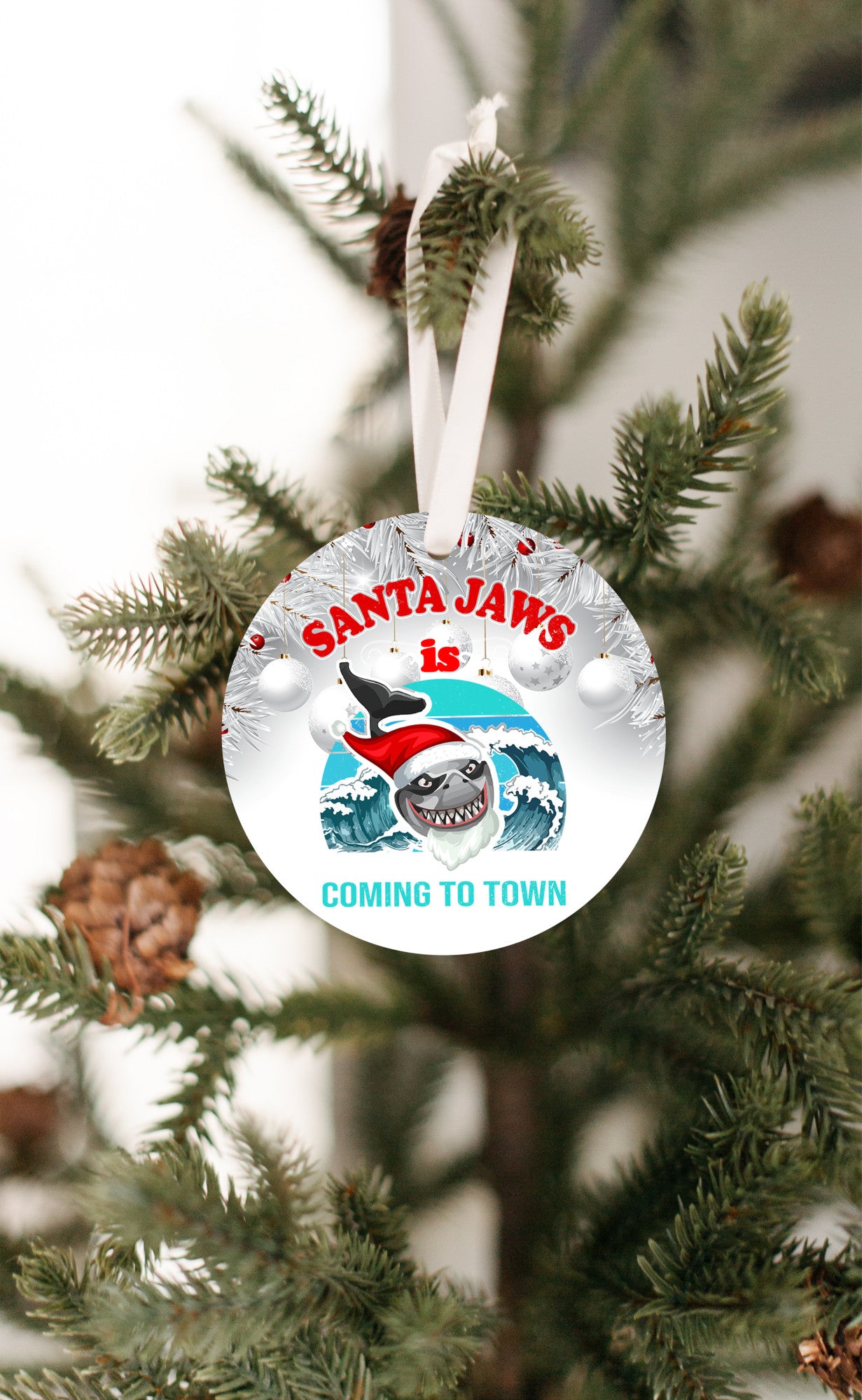 Jaws - Santa Jaws is Coming to Town Ornament - Get 50% OFF When you By 10 or more! Mix & Match!** GREAT GIFT IDEA!