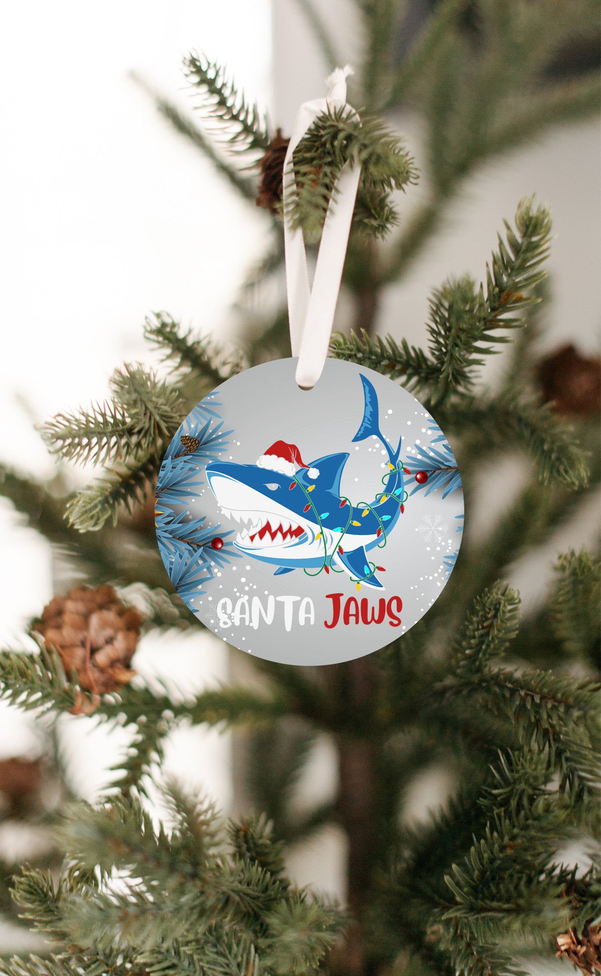 Jaws - Santa Jaws Cartoon Ornament - Get 50% OFF When you By 10 or more! Mix & Match!** GREAT GIFT IDEA!