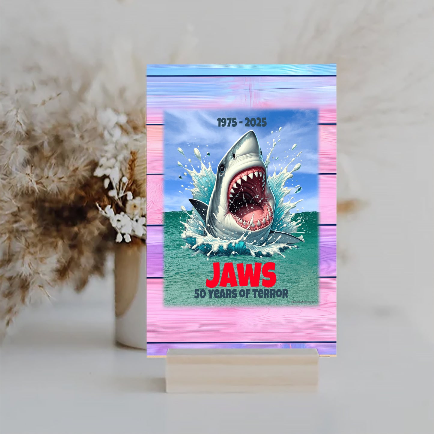 Jaws - 50 Years of-Terror, 6x10-Sign, Pastel Background
