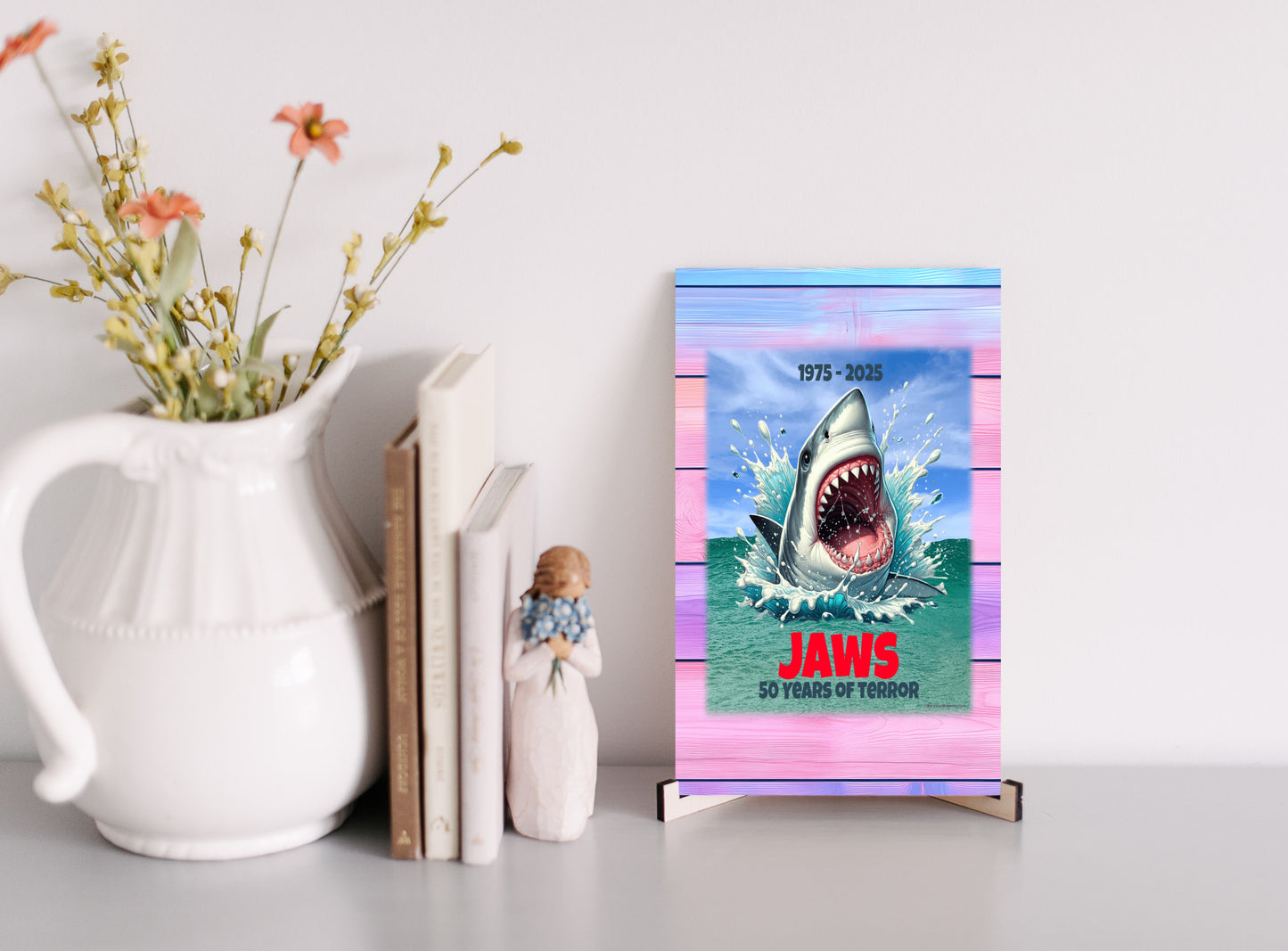 Jaws - 50 Years of-Terror, 6x10-Sign, Pastel Background
