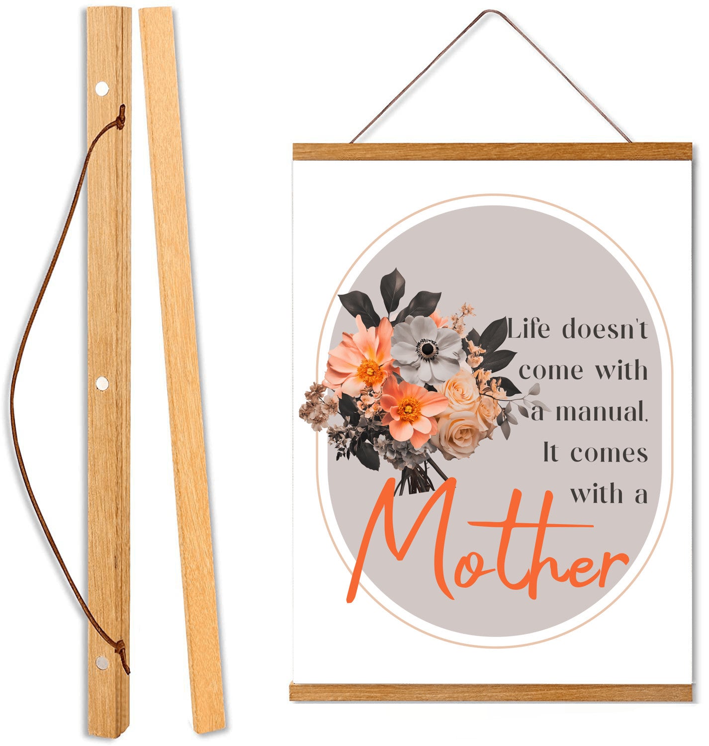 Life Comes With A Mother - Hanging Canvas
