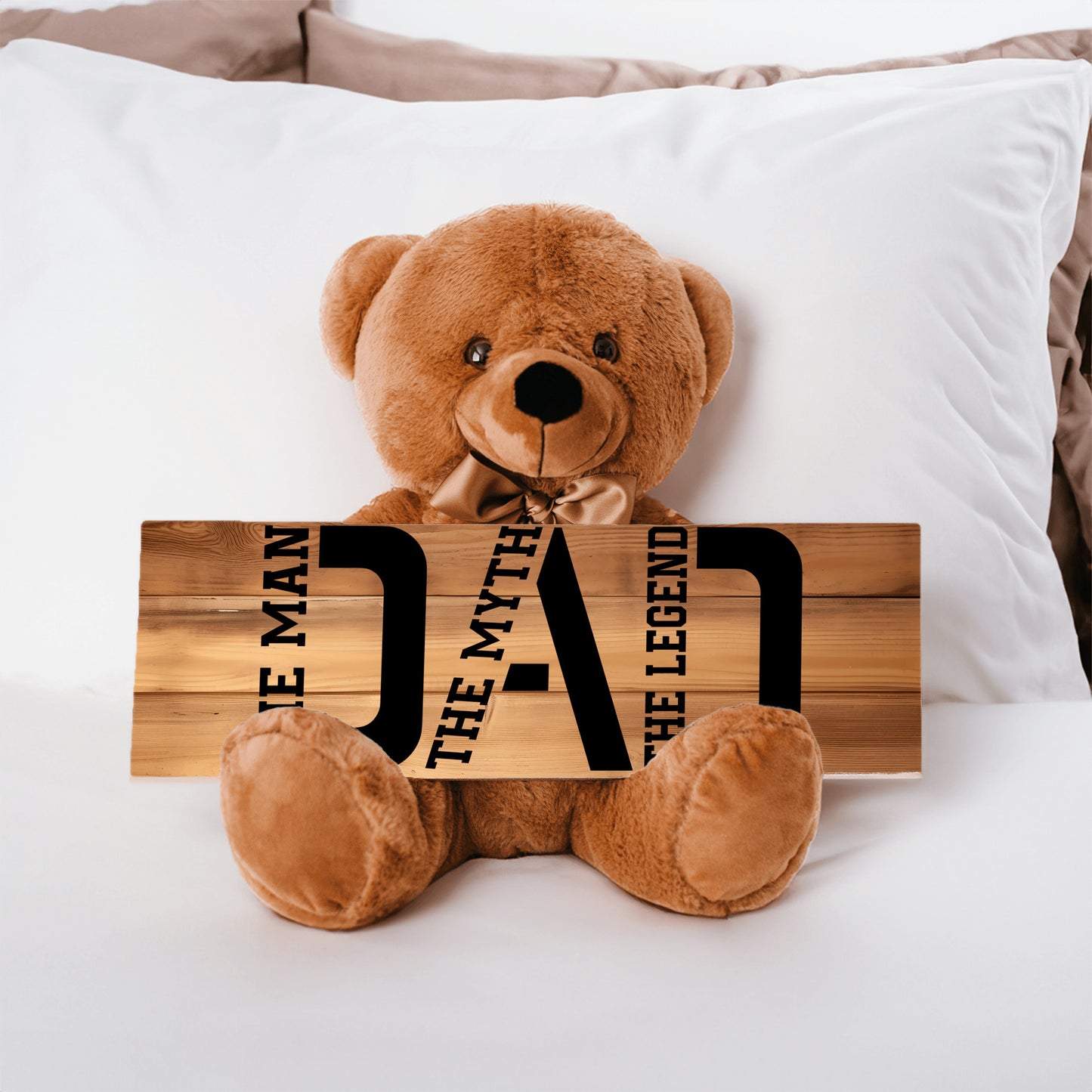 DAD - The Man, The Myth, The Legend Teddy Bear with 15 x 5 Sign