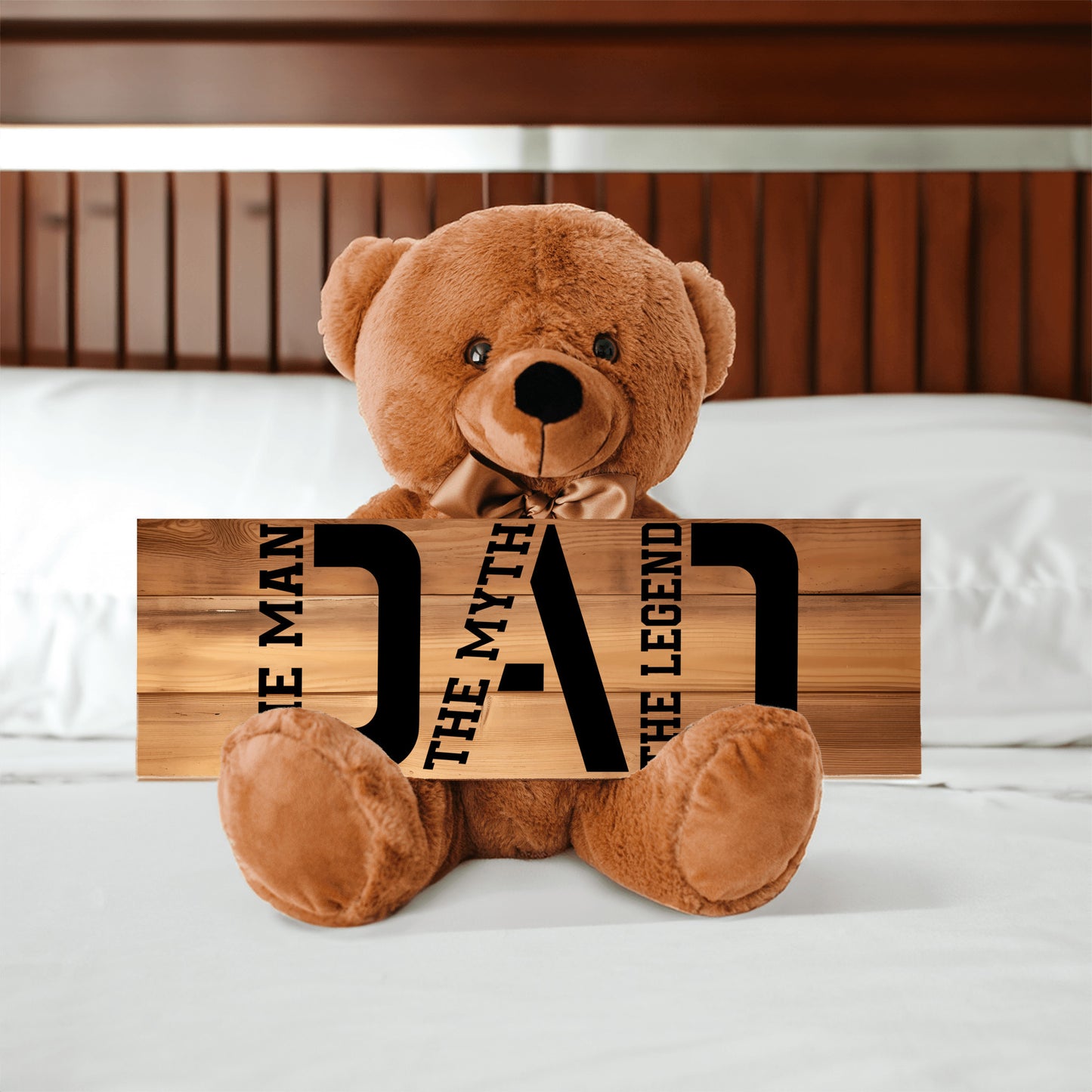 DAD - The Man, The Myth, The Legend Teddy Bear with 15 x 5 Sign