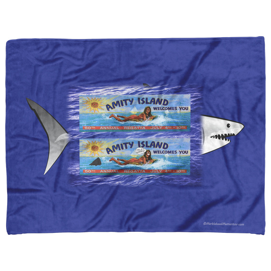 Amity_Sign_w_Shark_Bckgrnd_-_Fleece_Blan_H_Blanket_AS_Flat_Mockup.png