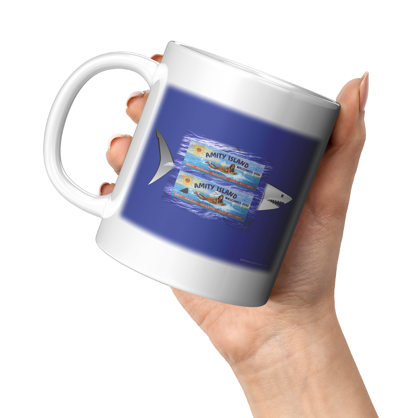 Amity_Welcomes_You_Billboard_Shark_Back_11oz_White_LH_Model_Mockup.png