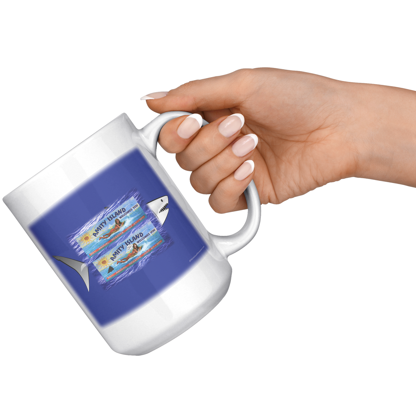 Amity_Welcomes_You_Billboard_Shark_Back_15oz_White_RH_Model_Mockup.png