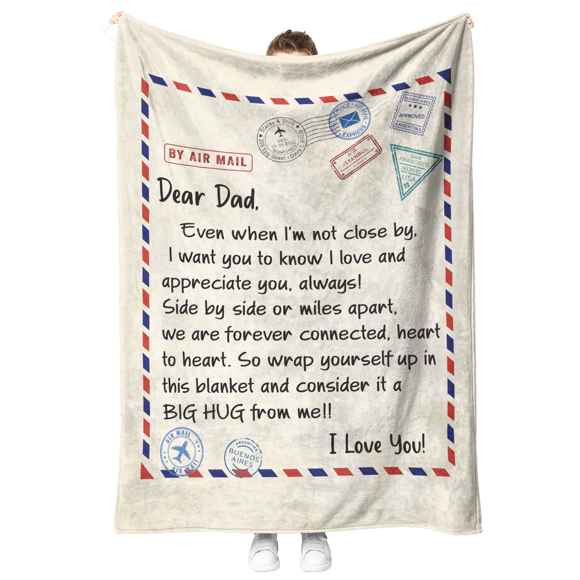 Dad_Miles_Apart_Love_You_-_Fleece_Blank_V_Blanket_Model_Mockup.png