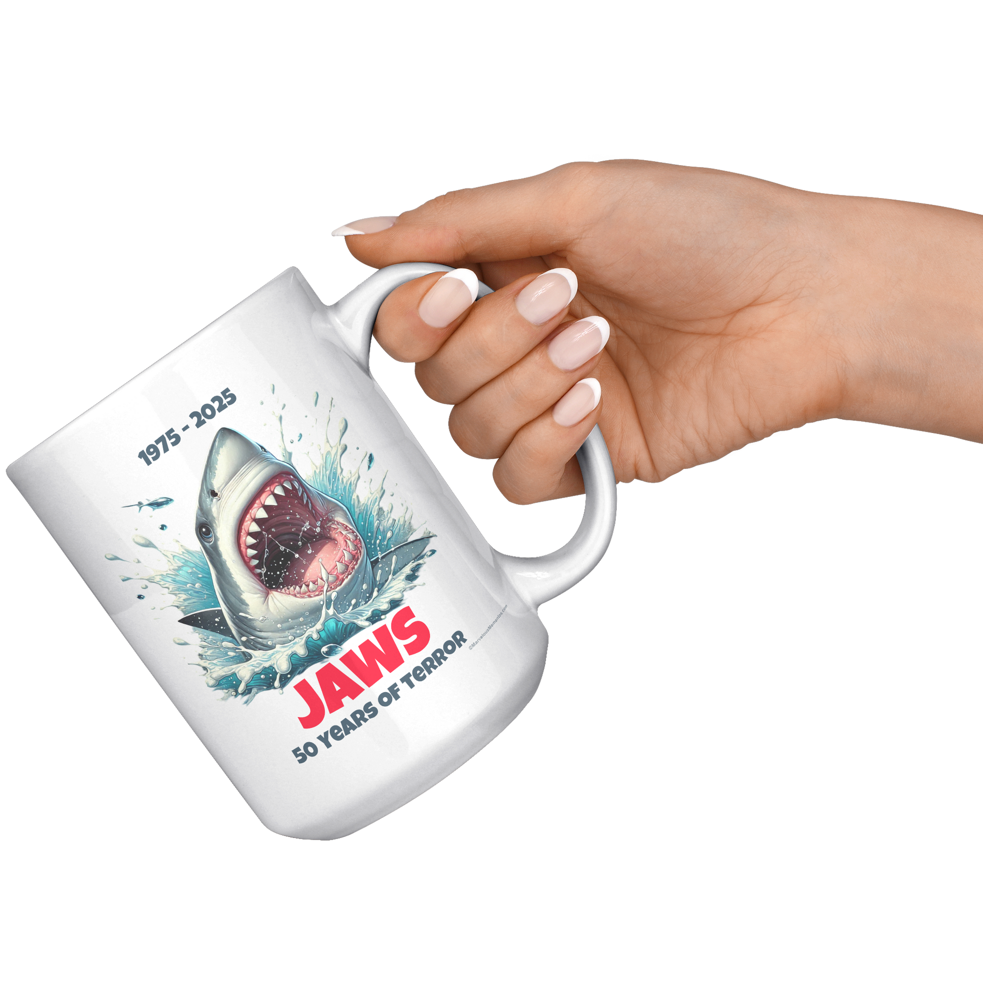 Jaws_-50_Years_of_Terror_Mug_15oz_White_RH_Model_Mockup.png