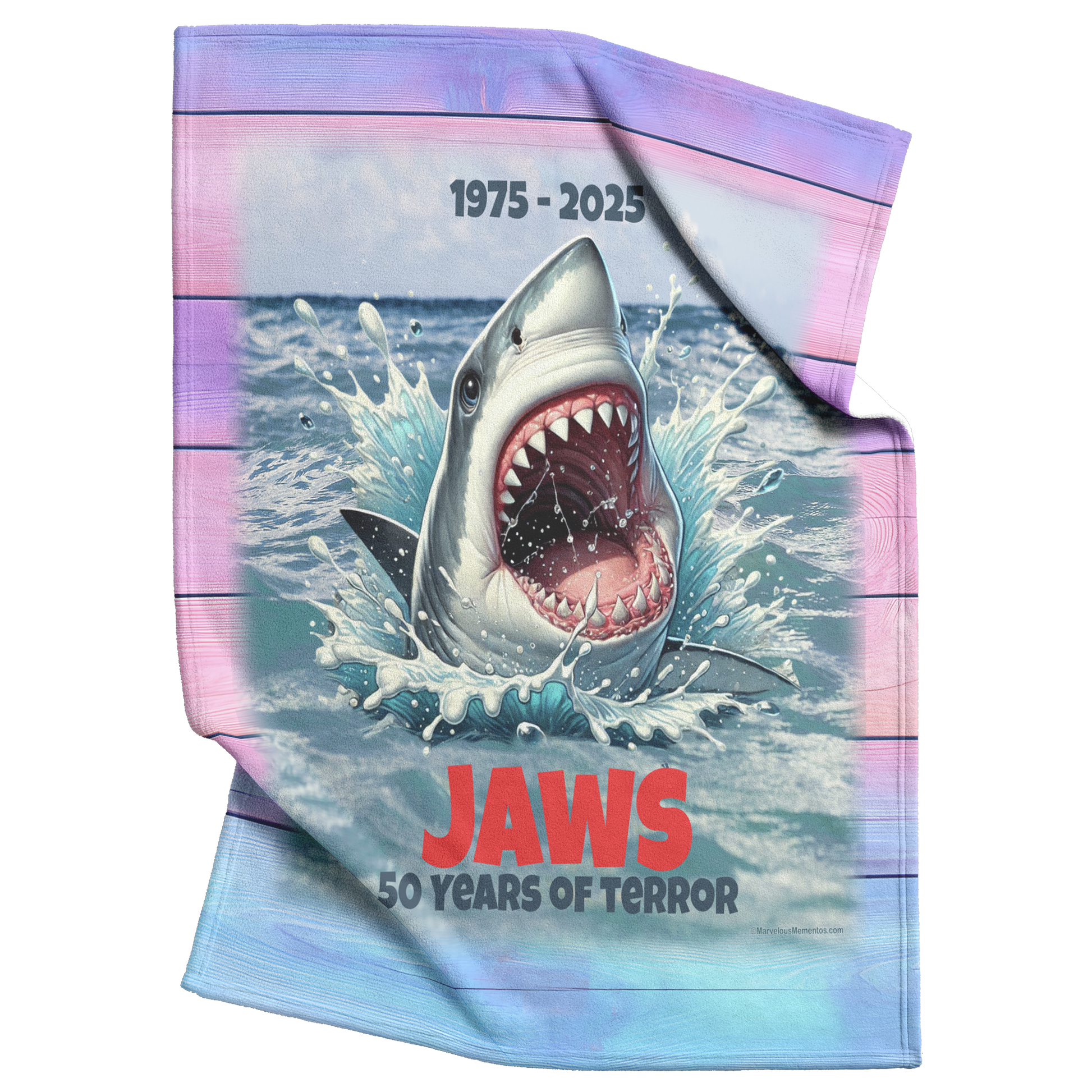 Jaws_-_50_Years_of_Terror_Fleece_Blanke_V_Blanket_Top_Bottom_Folds_Mockup.png