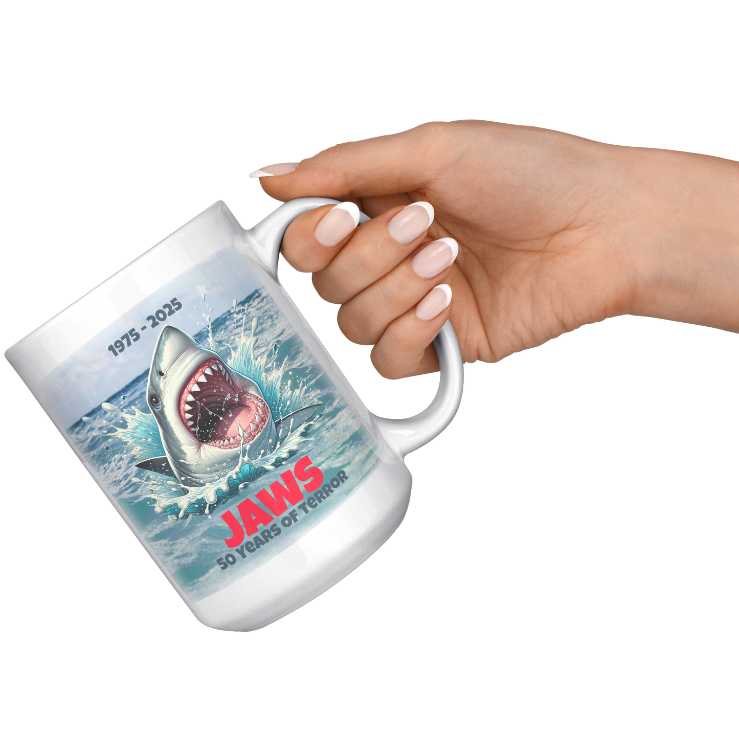 Jaws_-_50_Years_of_Terror_Ocean_Backgro_15oz_White_RH_Model_Mockup.png