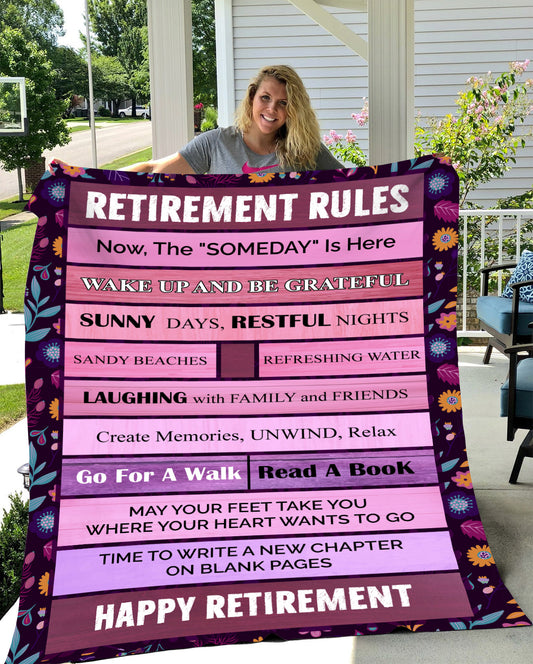 Retirement Rules - Fleece Blanket v2
