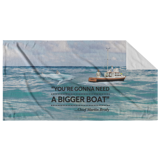 Need_a_Bigger_Boat_Scene_-_Beach_Towel_Main_Fold_Horizontal_Mockup.png
