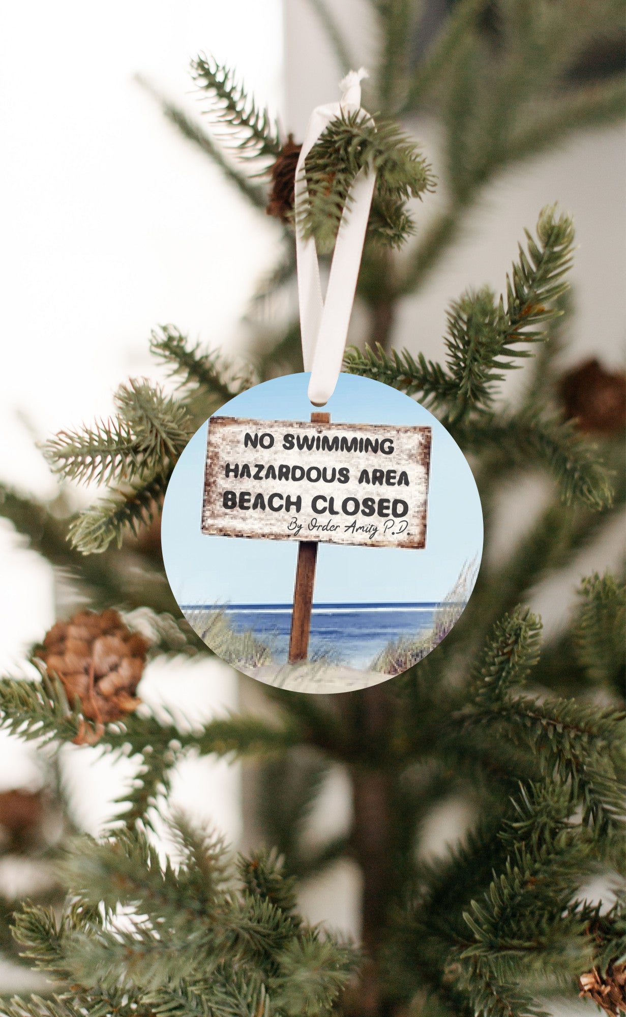 Jaws - Beach Closed Sign, Ornament - Get 50% OFF When you By 10 or more! Mix & Match!**  GREAT GIFT IDEA!