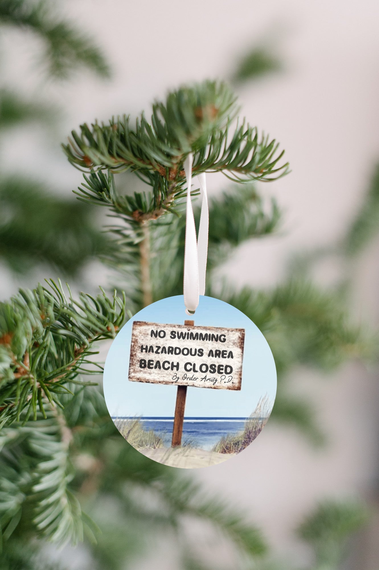 Jaws - Beach Closed Sign, Ornament - Get 50% OFF When you By 10 or more! Mix & Match!**  GREAT GIFT IDEA!