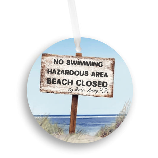 Jaws - Beach Closed Sign, Ornament - Get 50% OFF When you buy 10 or more! Mix & Match!**  GREAT GIFT IDEA!