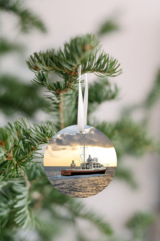 Jaws - Brody, Quint, Hooper on Orca Sunset, Ornament - Get 50% OFF When you By 10 or more! Mix & Match!**  GREAT GIFT IDEA!