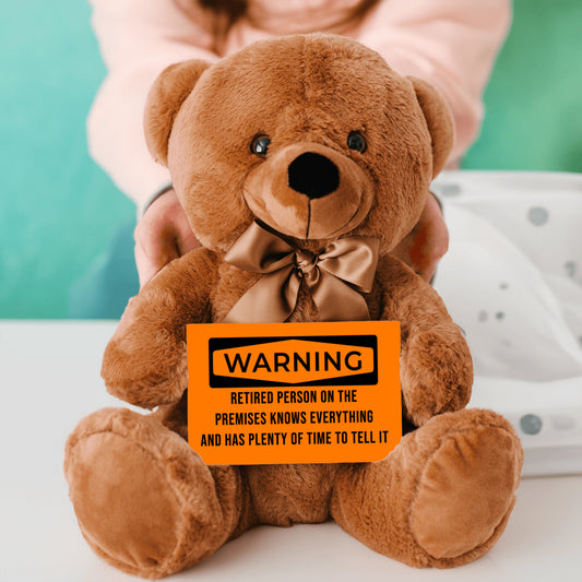 Teddy Bear w/ Retirement WARNING Message