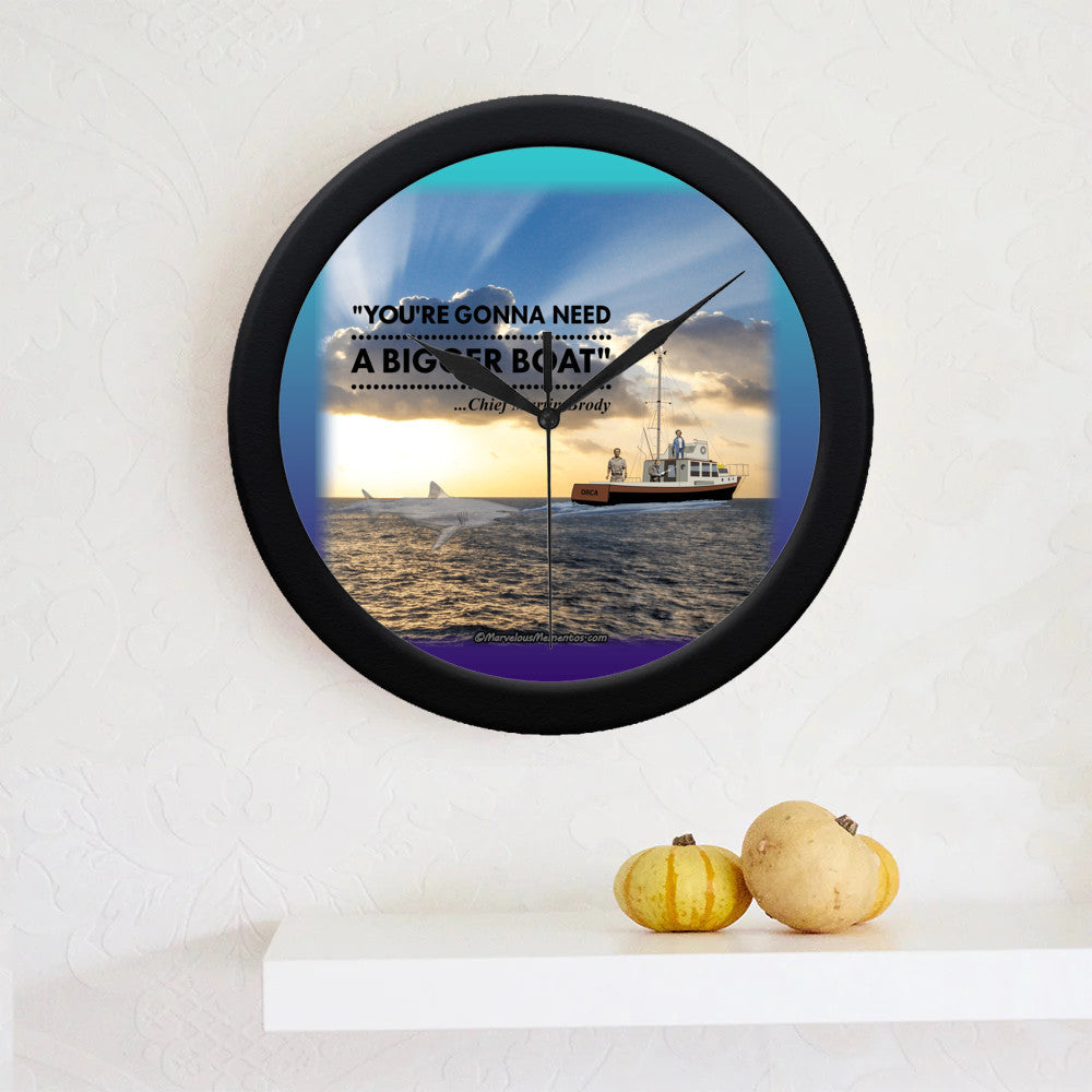 Jaws - Need A Bigger Boat Scene, Sunset - Wall Clock