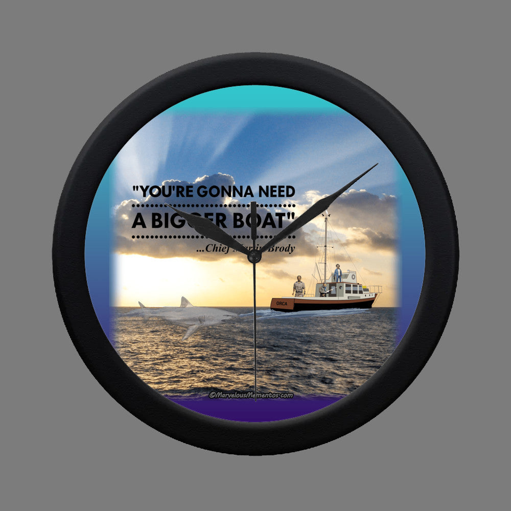 Jaws - Need A Bigger Boat Scene, Sunset - Wall Clock