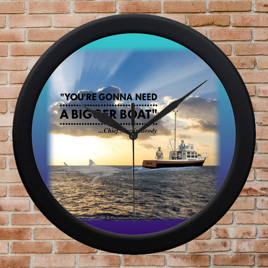 Jaws - Need A Bigger Boat Scene, Sunset - Wall Clock