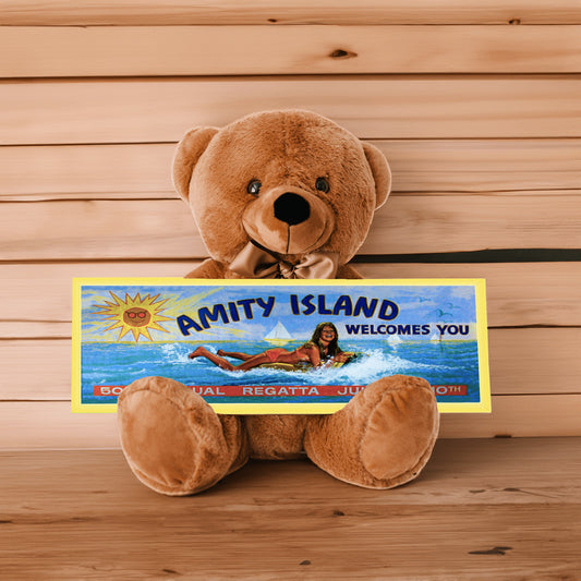 Jaws - Teddy Bear w Amity Island Sign