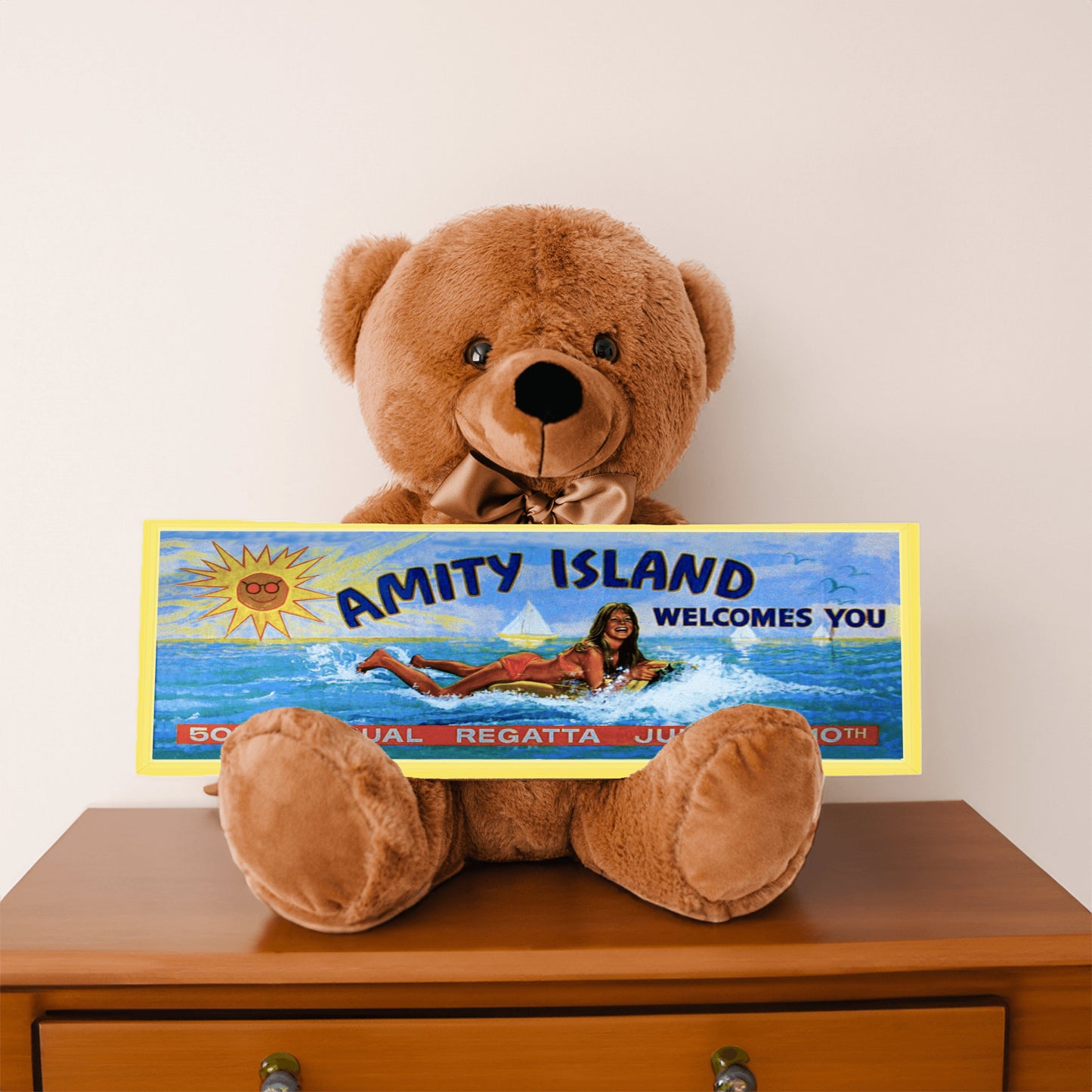 Jaws - Teddy Bear w Amity Island Sign