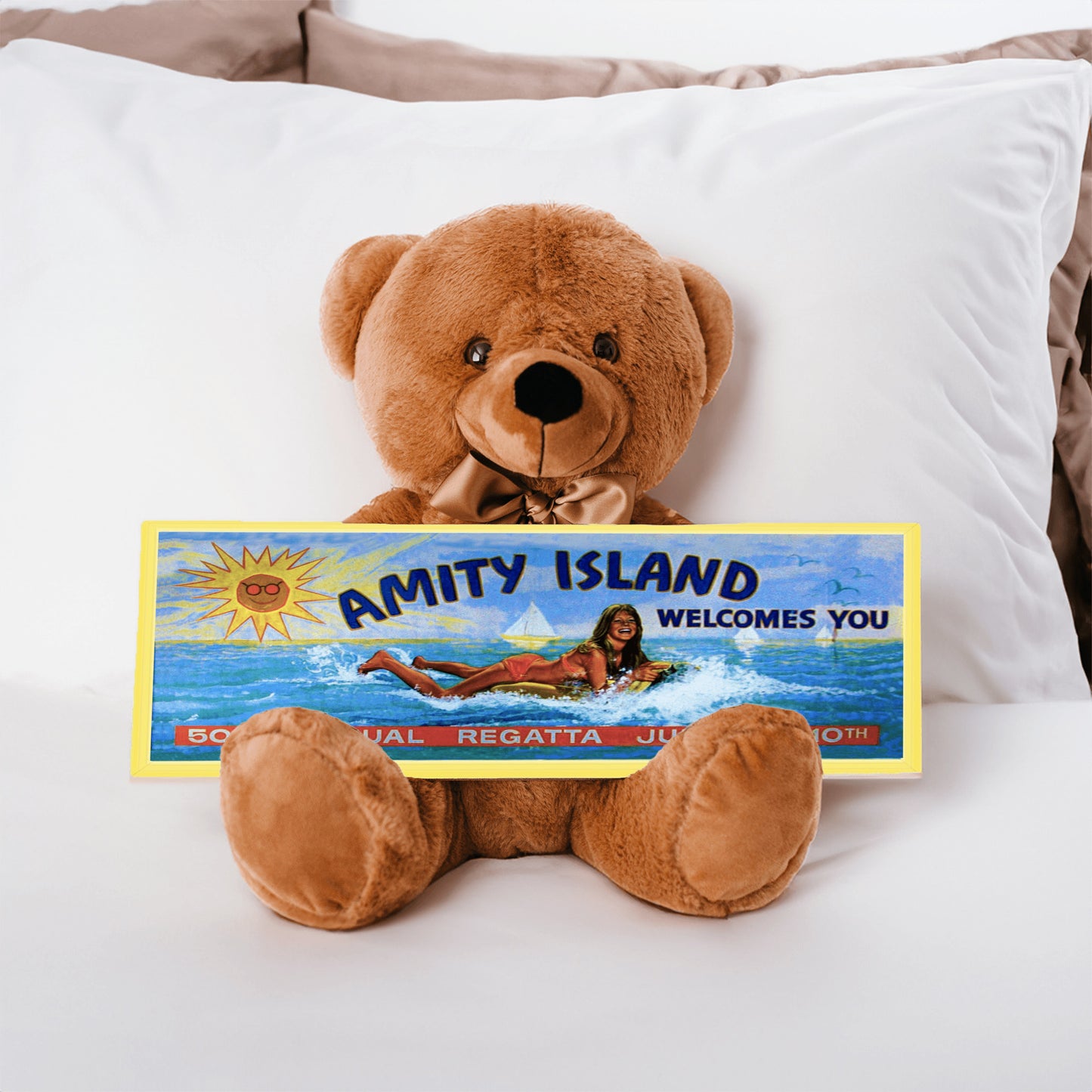 Jaws - Teddy Bear w Amity Island Sign