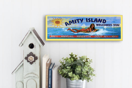 Jaws - Amity Welcomes You - Sign 15x5