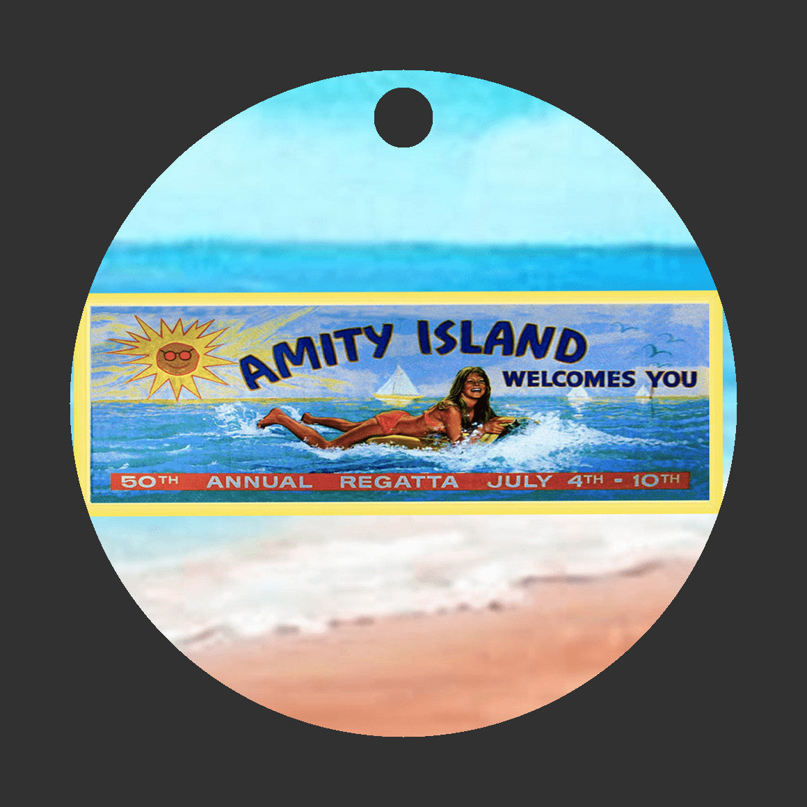 Jaws - Amity Island Welcomes You Billboard Ornament - Get 50% OFF When you By 10 or more! Mix & Match!**  GREAT GIFT IDEA!