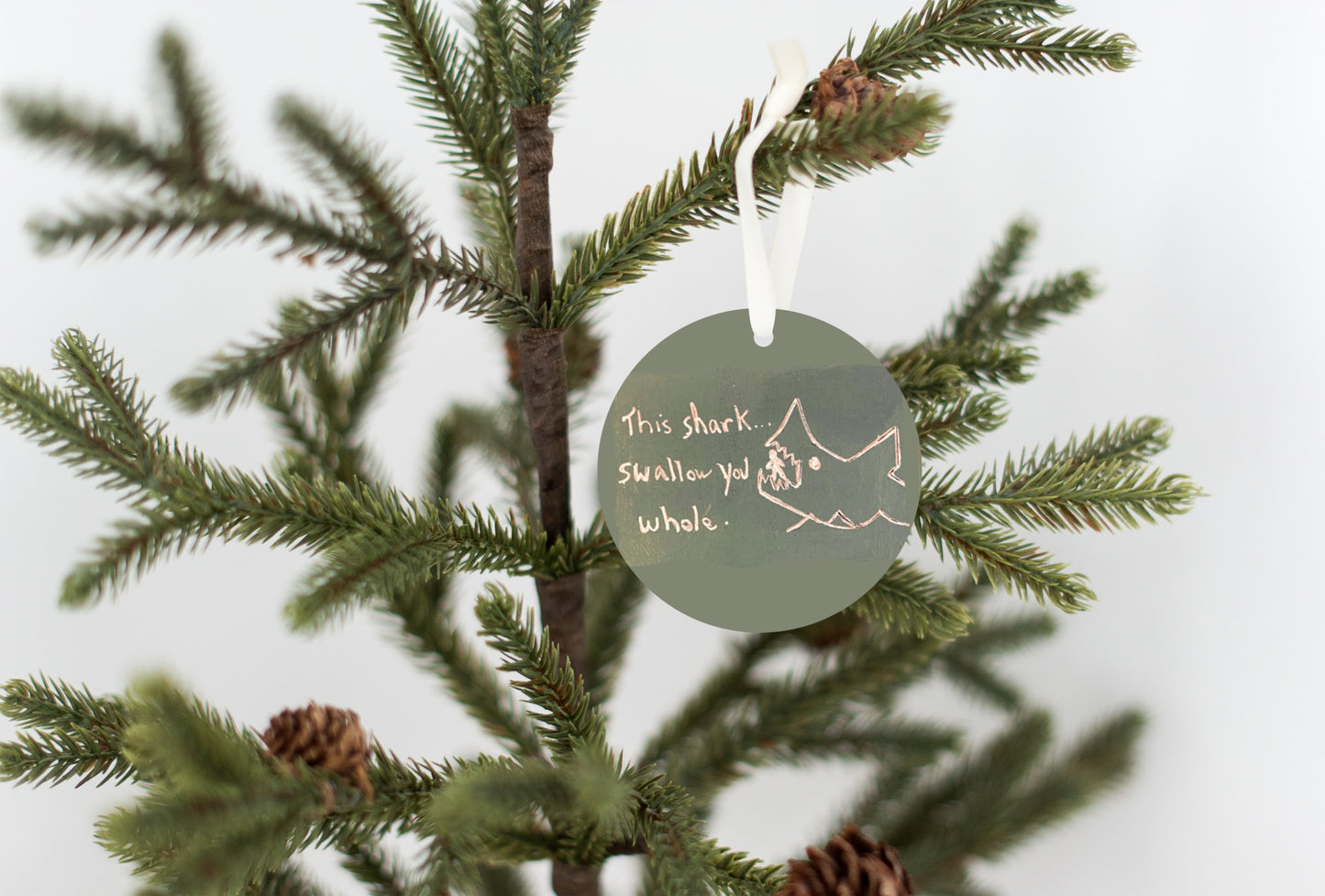 Jaws - This Shark Swallow You Whole Chalkboard Ornament - Get 50% OFF When you By 10 or more! Mix & Match!**  GREAT GIFT IDEA!