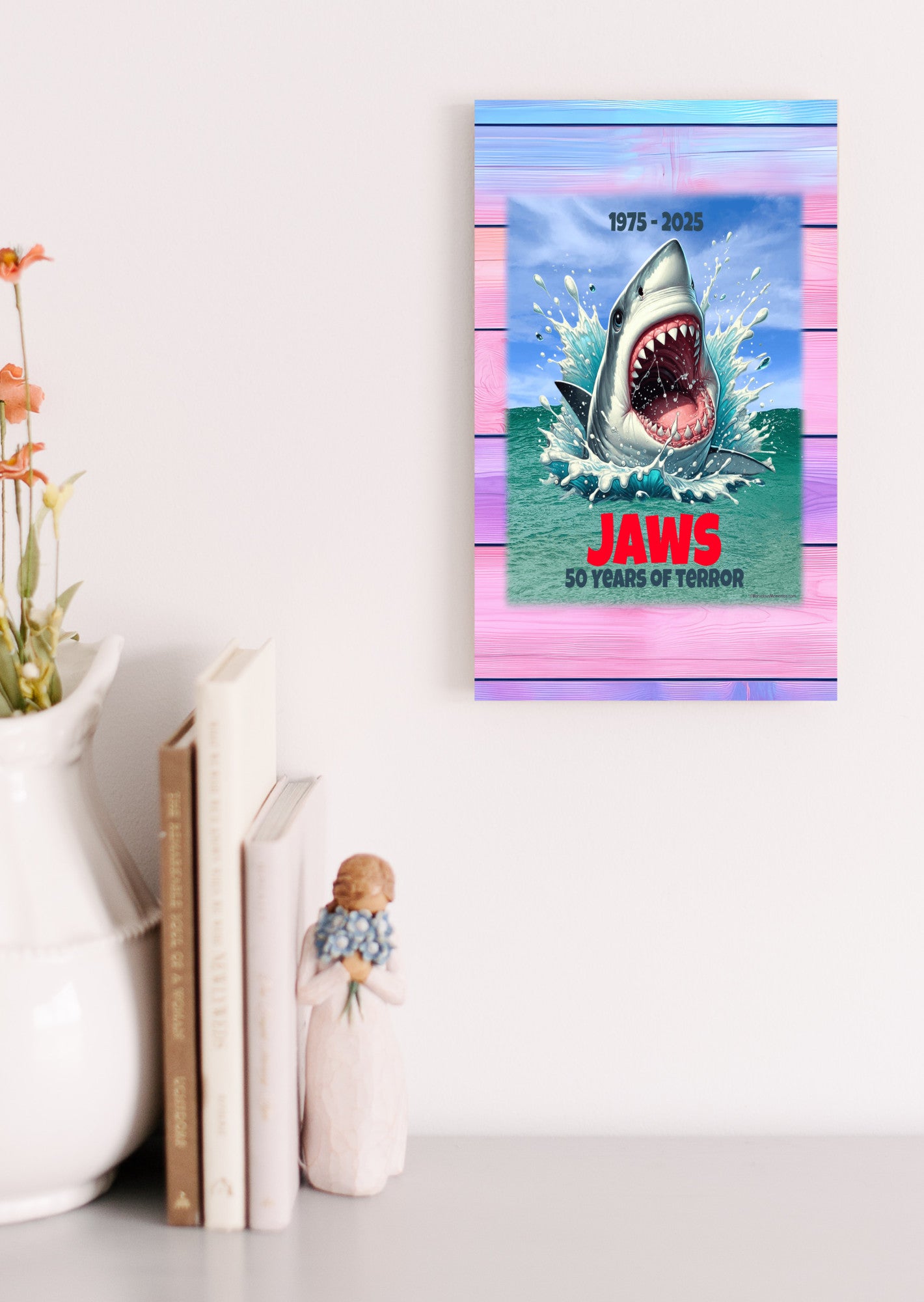 Jaws - 50 Years of-Terror, 6x10-Sign, Pastel Background