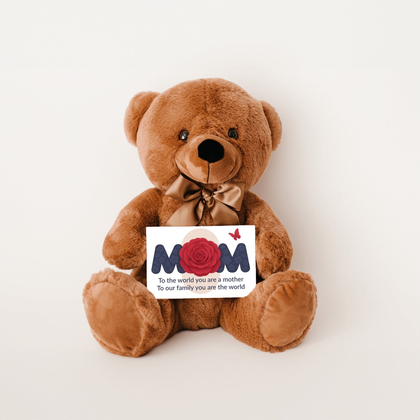 To The World You Are A Mother - Teddy Bear With Canvas Message Card