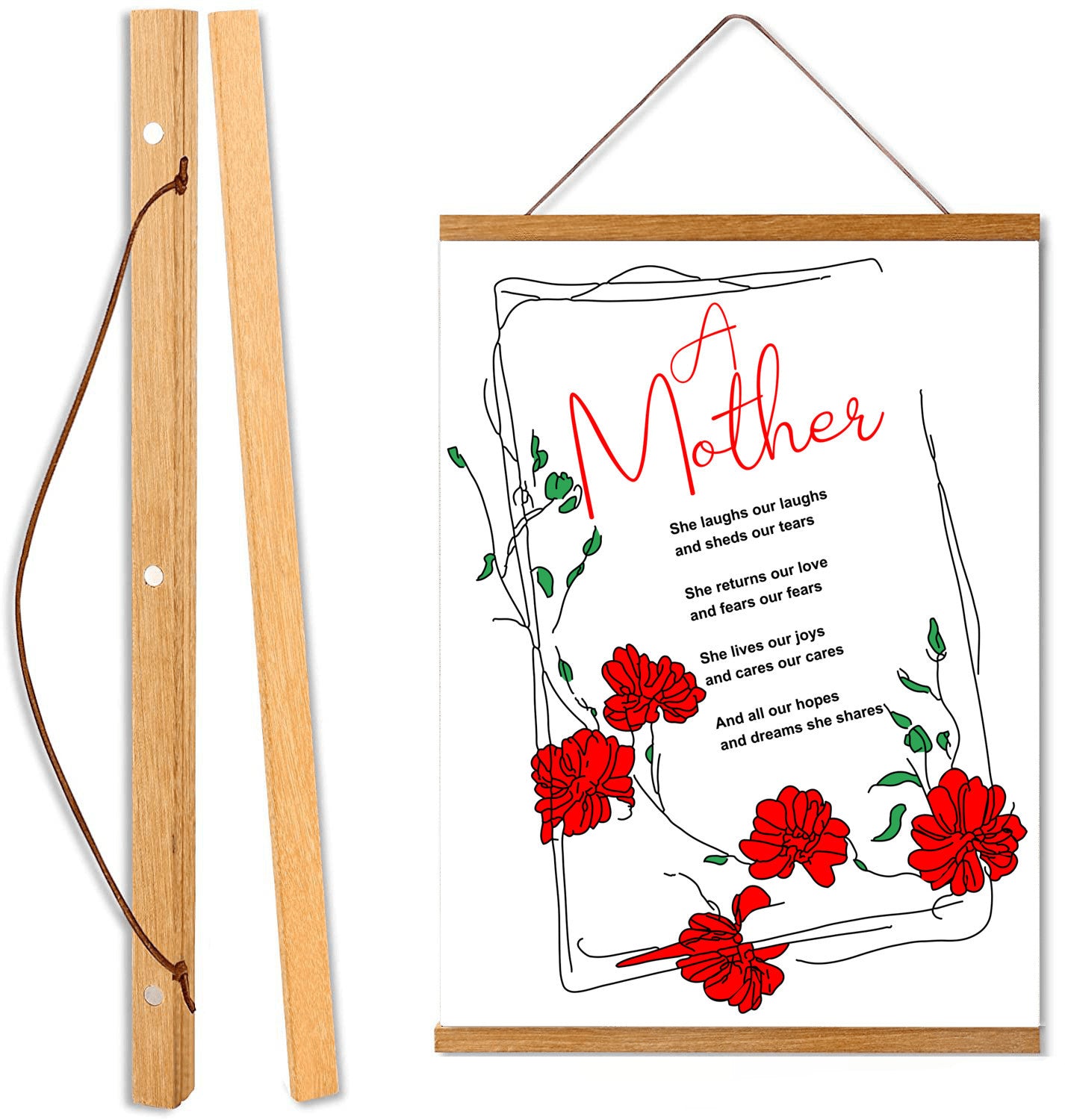 A Mother Poem - Hanging Canvas