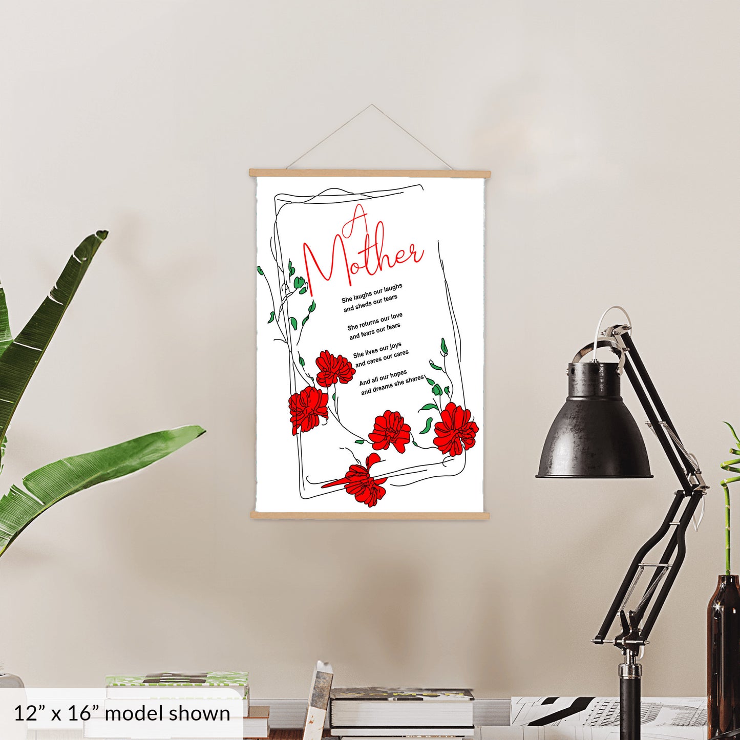 A Mother Poem - Hanging Canvas