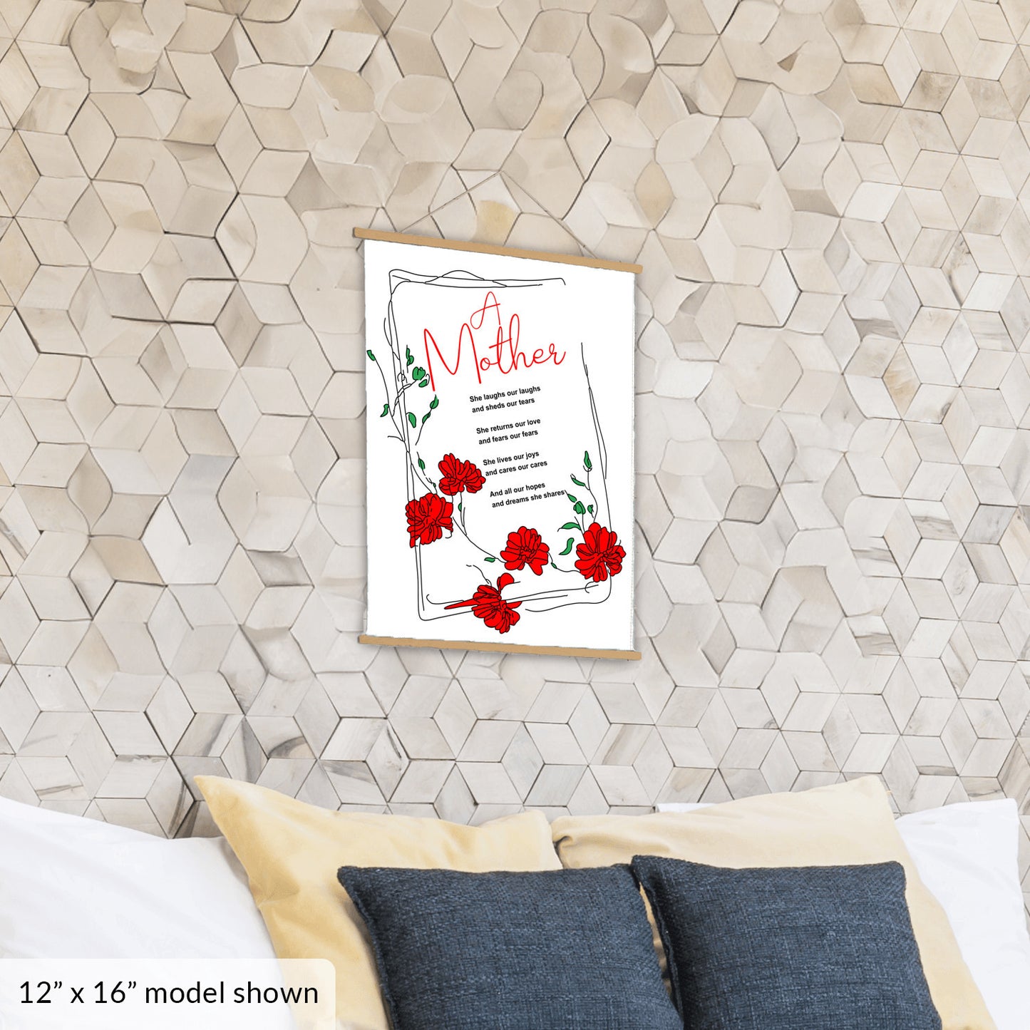 A Mother Poem - Hanging Canvas