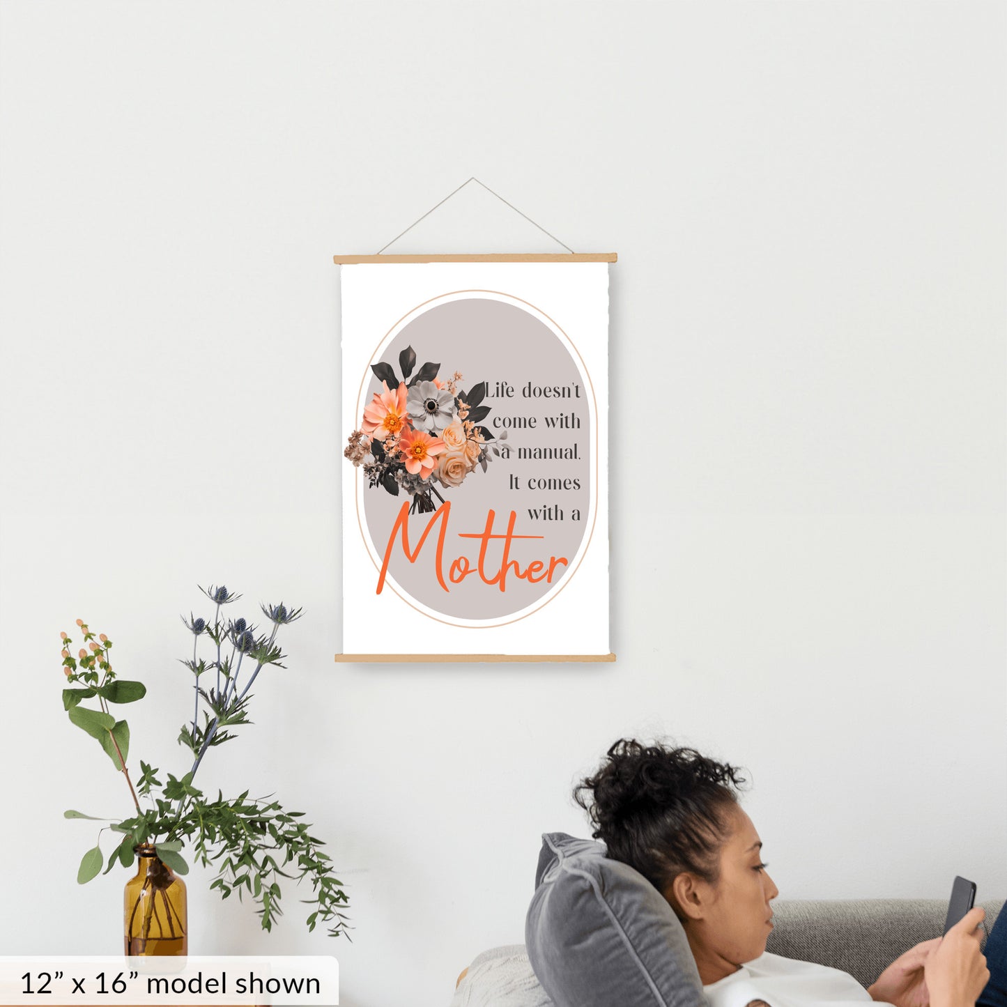 Life Comes With A Mother - Hanging Canvas